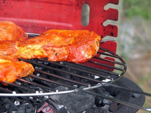 La viande ne doit être mise sur le barbecue que lorsque les braises sont bien rouges et la viande ne doit pas devenir noire.