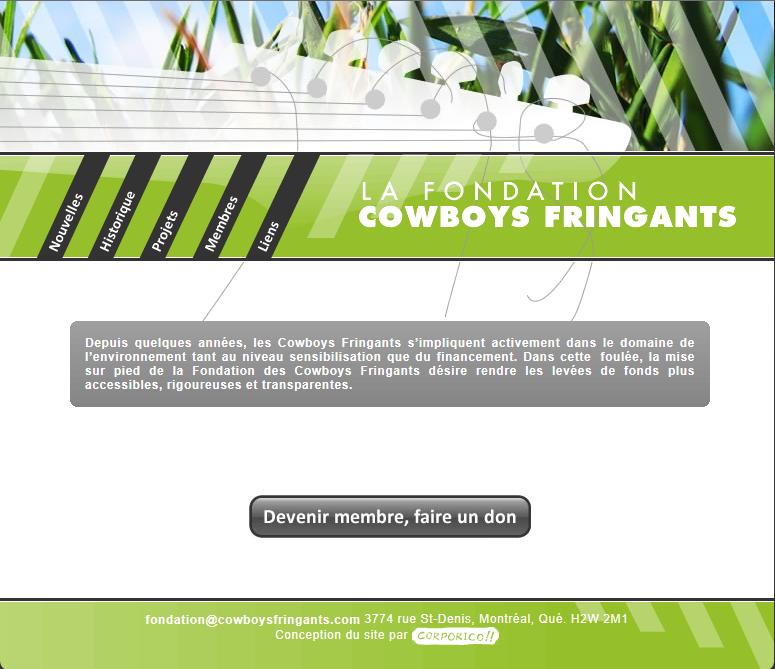 La Fondation Cowboys Fringants est un organisme bénévole, autofinancé et sans frais de gestion.