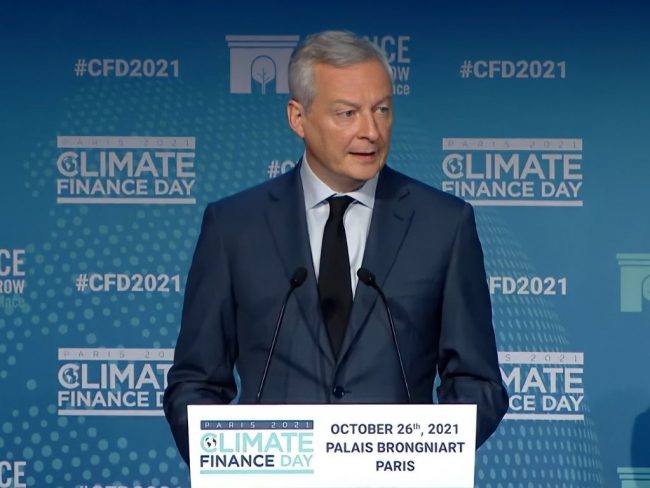 Bruno Le Maire Climate finance day