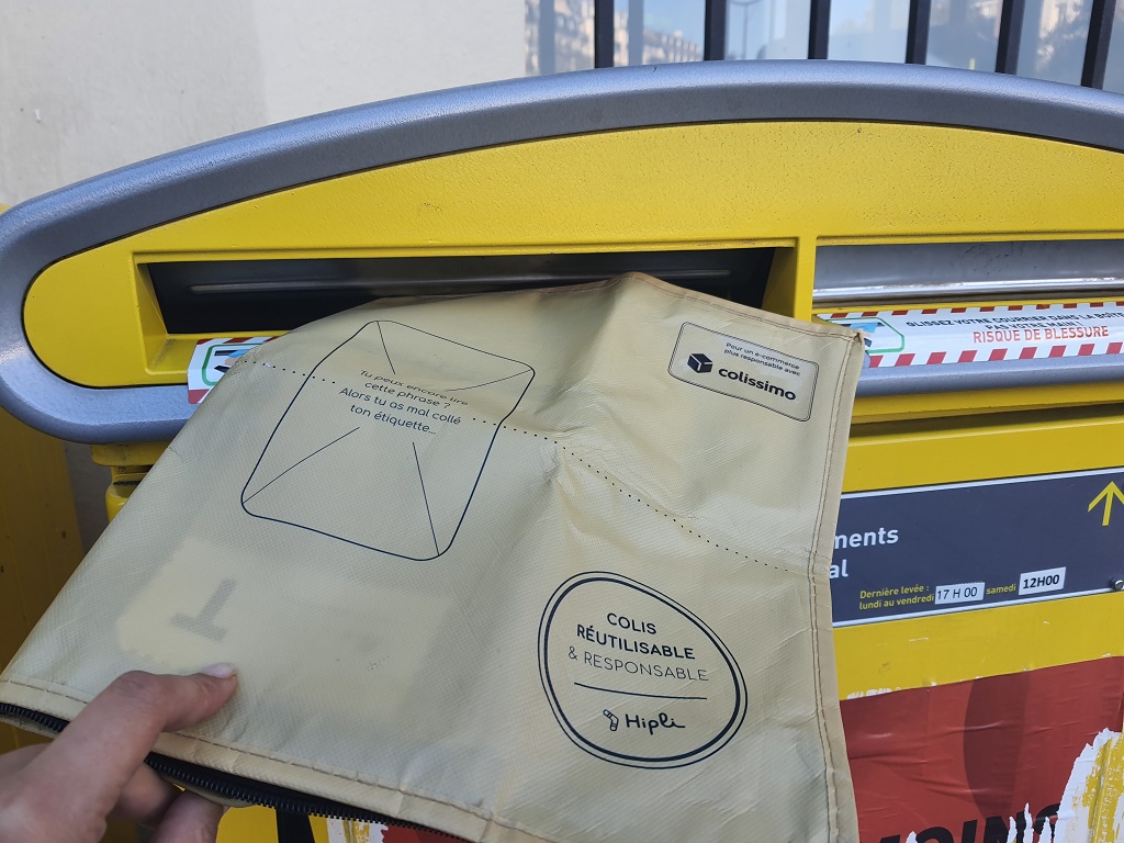 la poste hipli enveloppe réutilisable