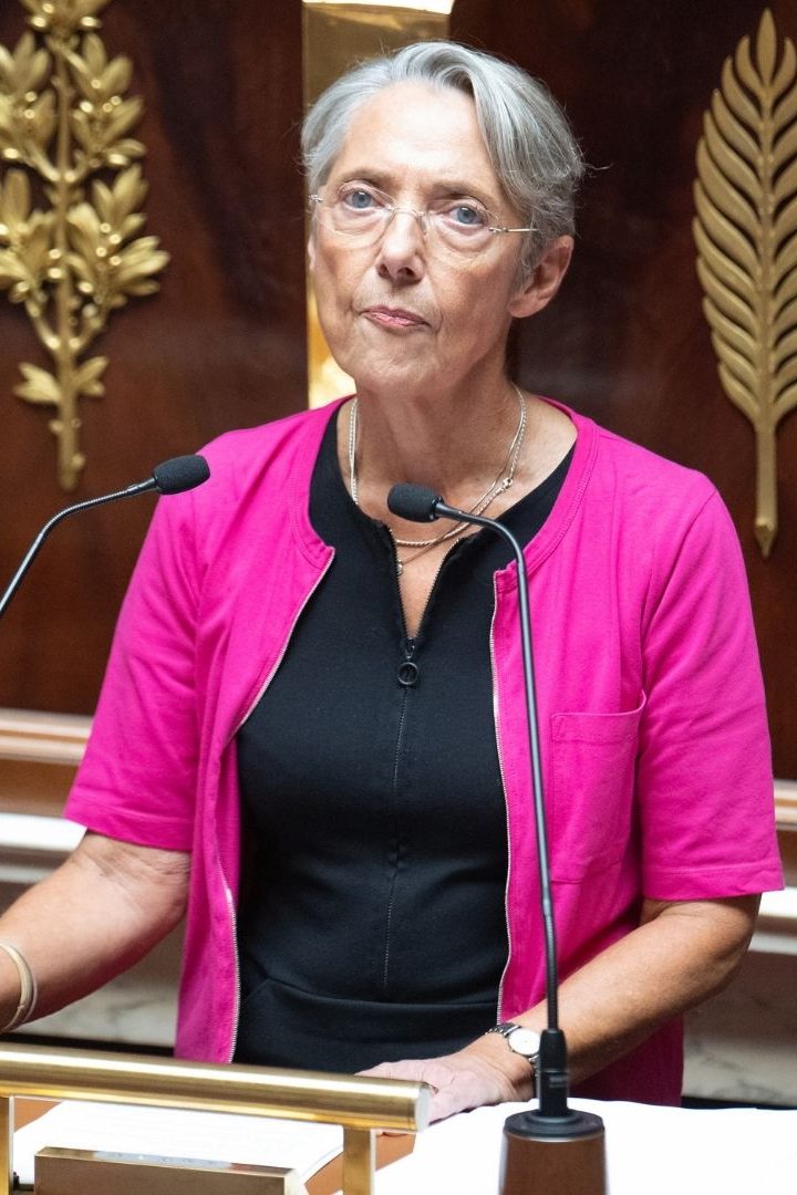 Élisabeth Borne a prononcé ce mercredi 6 juillet son discours de politique générale devant l'Assemblée nationale. // PHOTO Philip Rock / Anadolu Agency via AFP