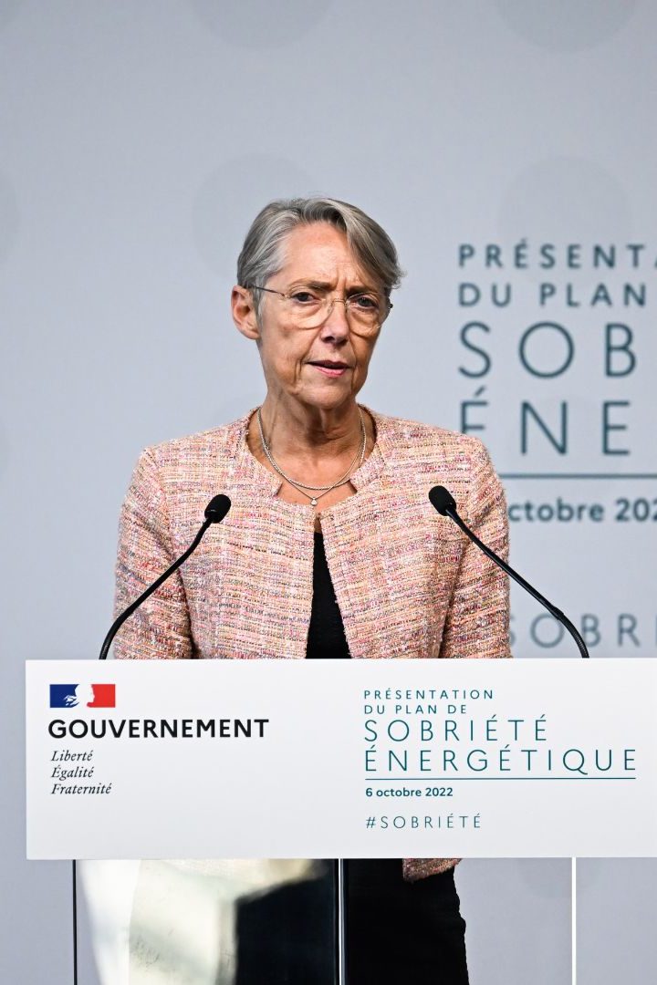 Plan de sobriété gouvernement Elisabeth Borne