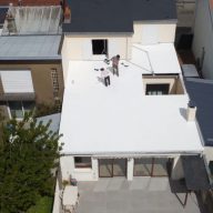 vue aérienne d'un chantier cool roofing