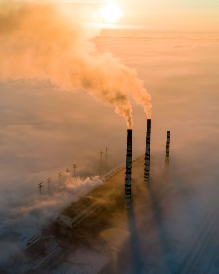 Emissions de gaz à effet de serre usine