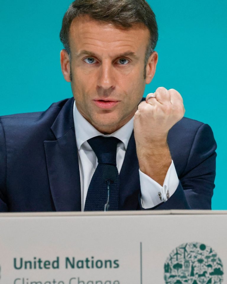Emmanuel Macron à la COP28 fait part de sa façon singulière d'envisager les aides financières face au catastrophes climatiques.