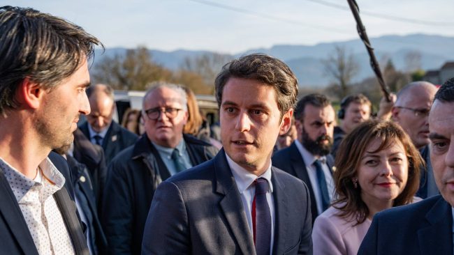 Ce vendredi 26 janvier, le premier ministre Gabriel Attal a donné ses premières réponses aux revendications de la FNSEA.//PHOTO : JEAN-MARC BARRERE/Hans Lucas/Hans Lucas via AFP