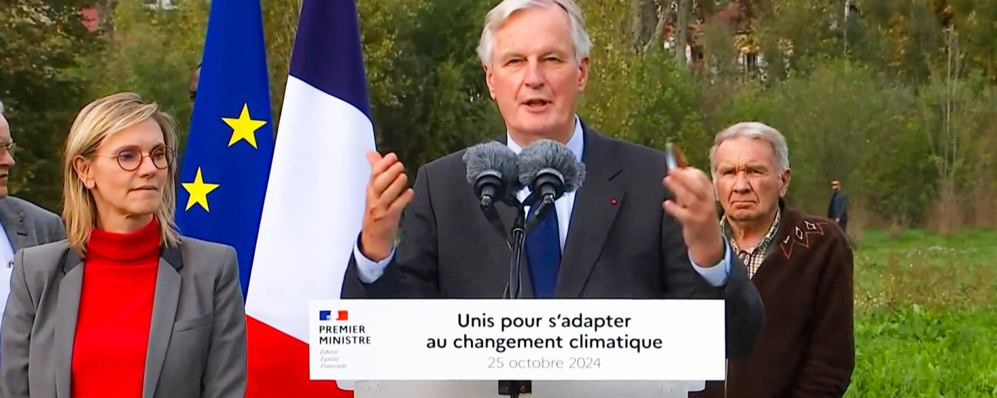 michel barnier présente le plan national d'adaptation au changement climatique