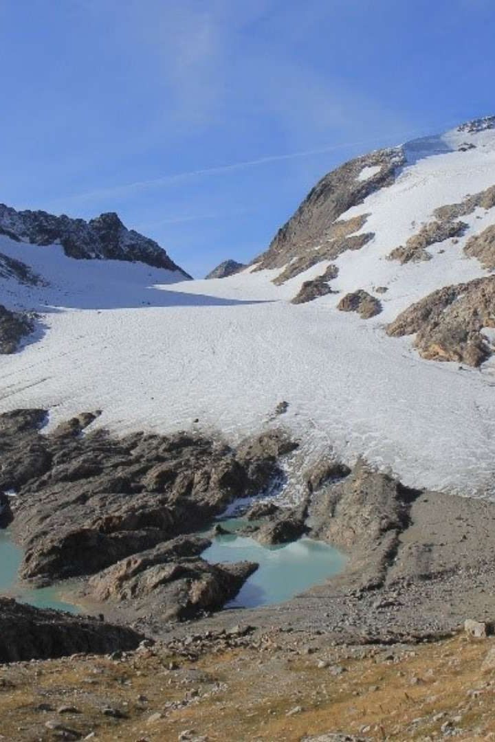 Le glacier de Saint-Sorlin dans les alpes françaises est en net recul. //Photo : B. Jourdain